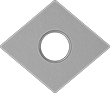 Image of Product. Front orientation. Lathe Tool Inserts. Ceramic Alumina Lathe Tool Inserts for Hardened Steel and Cast Iron, CNGA Insert.