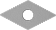Image of Product. Front orientation. Lathe Tool Inserts. Ceramic Alumina Lathe Tool Inserts for Hardened Steel and Cast Iron, DNGA Insert.