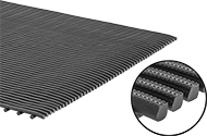 Image of Product. Front orientation. Contains Inset. Floor Mats. Grease-Resistant Drainage Floor Mats, Style A.