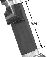 Image of Product. Front orientation. Wire Sleeving. Hook-and-Loop Wraparound Wire Sleeving for Universal Robots.