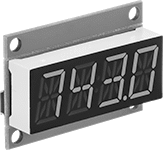 Image of Product. 14 Segment with 4 Characters. Front orientation. 14 Segments per Character. LED Display Screens, Segment Displays with Display Driver.