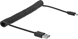 Image of Product. Front orientation. USB Cords. Coiled USB Cords, USB-A Plug × Micro USB-B Plug.