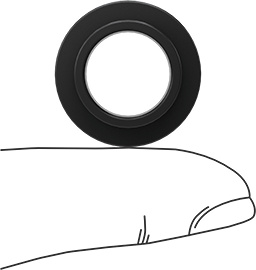 Image of Product. Side1 orientation. Contains SizingReference. Dry-Running MDS-Filled Nylon Sleeve Bearing, for 1/2" Shaft and 5/8" Housing ID, 1/4" Long, 7/8" Flange OD.