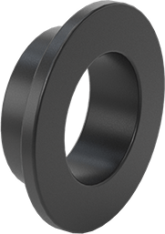 Image of Product. Back orientation. Dry-Running MDS-Filled Nylon Sleeve Bearing, for 1/2" Shaft and 5/8" Housing ID, 1/4" Long, 7/8" Flange OD.