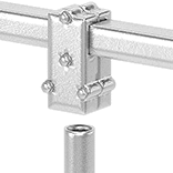 Image of Product. Tee. Front orientation. Tee. Heavy Duty Clamp-On Framing and Fittings, Connectors, Adapter.