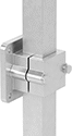 Image of ProductInUse. Front orientation. Aluminum. Heavy Duty Clamp-On Framing and Fittings, For Square Rails, , Easy Install, Offset.