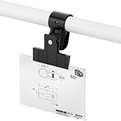 Image of ProductInUse. Front orientation. Document Clips. Clamp-On Framing and Fittings .