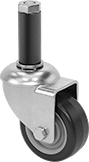Image of Product. Front orientation. 150 lb. Capacity. Clamp-On Framing and Fittings , Swivel Stem Caster.