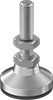 Metric Corrosion-Resistant Swivel Leveling Mounts with Threaded Stud