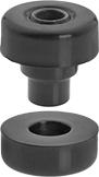 Image of Product. Front orientation. Exploded view. Vibration-Damping Mounts. Easy-Install Vibration-Damping Grommets, Style 1.