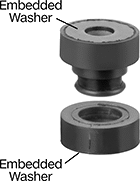 Image of Product. Front orientation. Contains Annotated. Vibration-Damping Mounts. Fail-Safe Easy-Install Vibration-Damping Grommets.