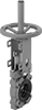 Flanged Gradual On/Off Valves for Thick Liquids and Dry Materials