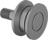 Threaded V-Groove Track Rollers
