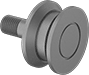 Image of Product. Hex Stud End Drive. Front orientation. Track Rollers. Threaded V-Groove Track Rollers, Hex Stud-End Drive.
