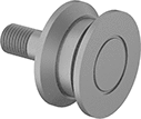 Image of Product. Hex Stud End Drive. Front orientation. Track Rollers. Threaded V-Groove Track Rollers, Hex Stud-End Drive.