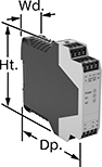 Image of Product. Relay. Front orientation. Contains Annotated. Safety Relays. Safety Relays with Diagnostic Capabilities, DIN-Rail Mount.