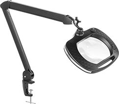 Image of Product. Front orientation. Magnifiers. Illuminated Clamp-On Workstation Magnifiers with Built-In Camera.