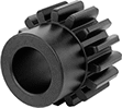 Image of Product. Gear with Round or Round/Machinable Bore. Back orientation. Spur Gears. Metal Spur Gears, 14 1/2° Pressure Angle, Round/Plain Bore.