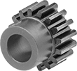 Image of Product. Front orientation. Spur Gears. Metal Spur Gears, 20° Pressure Angle, Round Bore.