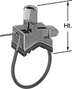 Image of Product. Front orientation. Contains Annotated. Pipe Hangers. Adjustable Clamp Pipe Hangers.