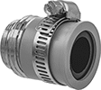 Image of Product. Front orientation. Faucet Spout Thread Adapters. Unthreaded Fitting Connection.