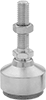 Swivel Vibration-Damping Leveling Mounts with Threaded Stud