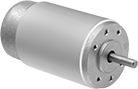 Image of Product. Front orientation. Electric Motors. Compact DC Motors, Round-Face Motors.
