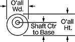 Image of Attribute. Front orientation. Contains Annotated. Compact DC Gearmotors, Round Face.
