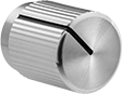 Image of Product. Front orientation. Indicating Knobs. Style 6—Ribbed Grip.
