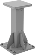 Image of Product. Back orientation. Robot Pedestals. Industrial Robot Pedestals, Blank Pedestals.