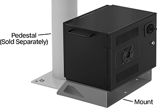 Image of ProductInUse. Front orientation. Contains Annotated. Robot Controller Mounts.