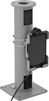 Image of ProductInUse. Pedestal Shown with Teach Pendant Holder (Sold Separately). Front orientation. Teach Pendant Holders. Collaborative Robot Pedestals.