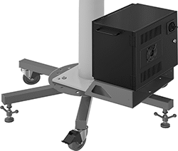 Image of ProductInUse. Front orientation. Contains MultipleImages. Robot Controller Mounts. Robot Pedestals, Bolt-On Round Pedestals.