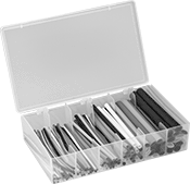 Image of Product. Compartmented Plastic Box. Front orientation. Heat-Shrink Tubing. Heat-Shrink Tubing Assortments, Compartmented Plastic Boxes.