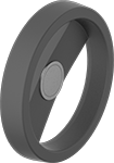 Image of Product. Front orientation. Hand Wheels. Unthreaded-Hole-Mount Spoked Hand Wheels, Dished Hand Wheels, 2 Spokes.