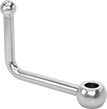 Image of Product. Back orientation. Crank Handles. Unthreaded Through-Hole-Mount Crank Handles, Round Hole, Style 3.