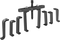 Image of Product. Front orientation. Gear and Bearing Pullers. Reversible-Jaw External/Internal-Grip Gear and Bearing Puller Sets, Two Jaws—Bar Control.