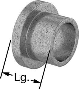 Image of Product. Front orientation. Contains Annotated. Oil-Embedded 841 Bronze Flanged Sleeve Bearing, for 1/2" Shaft Diameter and 5/8" Housing ID, 1/2" Long, 1/8" Flange.