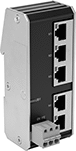 Image of Product. Front orientation. Ethernet Switches. Low-Profile DIN-Rail-Mount Ethernet Switches, 5 Sockets.