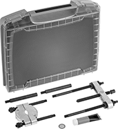 Image of Product. Set with Face-Grip Puller. Front orientation. Bearing and V-Belt Pulley Separator Sets. 1 Separator.