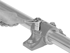 Image of ProductInUse. Step 2: Compress Components. Front orientation. 4" Strip Length. Plastic Clearance Feeler Gauges.