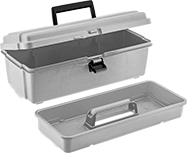 Image of Product. Front orientation. Tool Boxes. Static-Dissipative Tool Boxes with Removable Tote Tray.