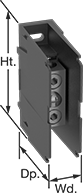 Image of Product. Front orientation. Contains Annotated. Distribution Blocks. Screw-Terminal Input Connection.