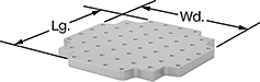 Image of Product. Bottom orientation. Contains Annotated. Coordinate Measuring Machine Plates and Fixtures. Quick-Change Fixture Plates, Fixture Plates, 4 Mounting Edges.