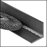 Image of ProductInUse. Front orientation. Contains Border. Sanding Discs. Quick-Change Flap Sanding Discs for Inside Corner Welds.