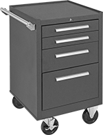 Image of Product. Style B. Front orientation. Cabinets. Bench-Height Drawer Cabinets, Mobile, Painted Steel—Assembled, Style B.