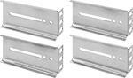Image of Product. Rail-Mounting Brackets. Front orientation. Brackets. Lock-Open/Lock-Closed Drawer Slides, 4.51" Long.