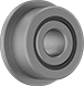 Image of Product. Front orientation. Ball Bearings. Light Duty Flanged Ball Bearings, Sealed.