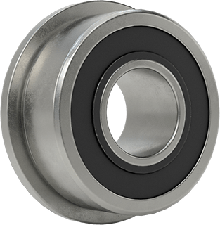 Image of Product. Front orientation. Steel Ball Bearing, Flanged, Sealed, for 3/8" Shaft Diameter and 7/8" Housing ID.