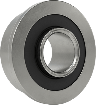 Image of Product. Back orientation. Steel Ball Bearing, Flanged, Sealed, for 3/8" Shaft Diameter and 7/8" Housing ID.
